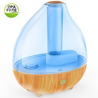 ALIWELL Humidifier  2nd Version Ultrasonic Cool Mist Aroma Essential Oil Diffuser Humidifiers 1.7L Air Vaporizer with 7 Colors Night Light Auto Shut-Off for Bedroom Single Baby Room Office - B07BNT6N79